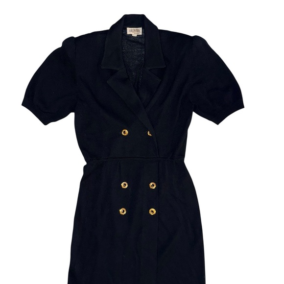 Vintage St John By Marie Gray Black Dress - Picture 2 of 8
